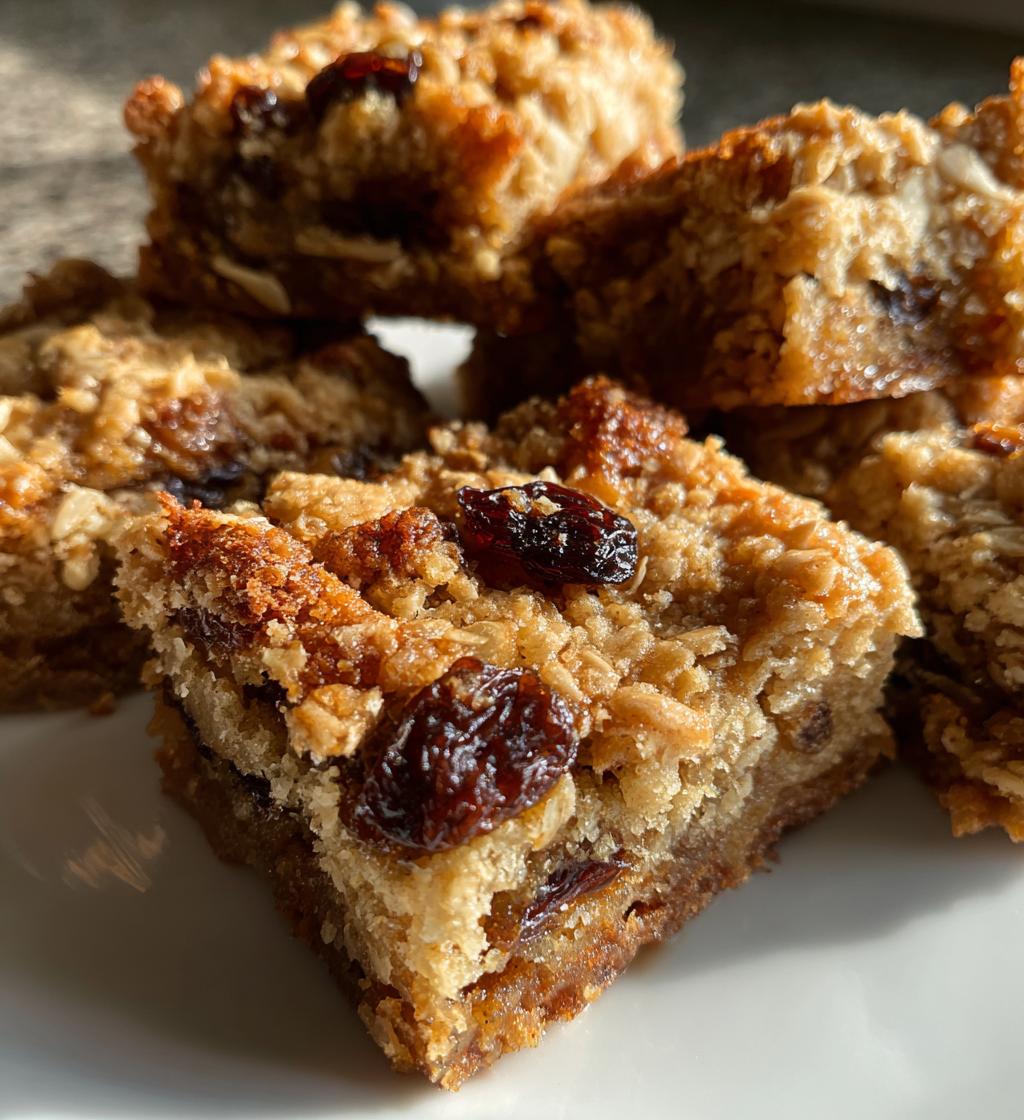 oatmeal raisin cookie bars recipe - detail 1