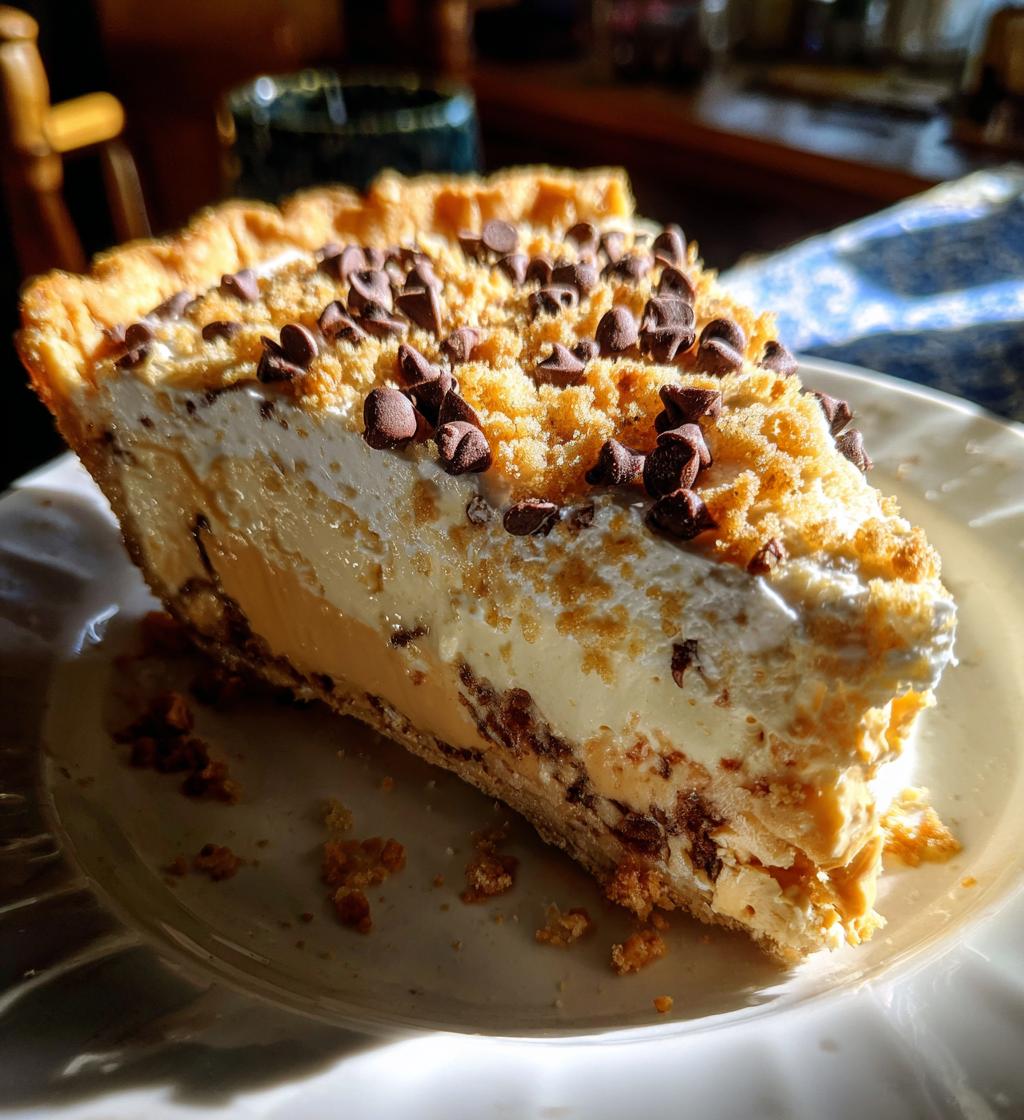 old fashioned amish peanut butter dream pie - detail 1