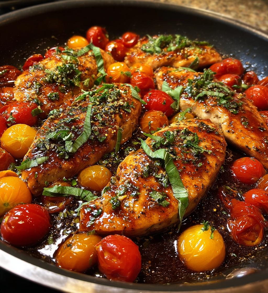one pan balsamic chicken - detail 1