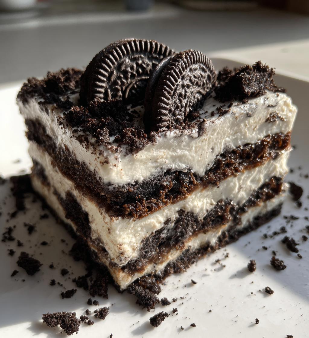 oreo icebox cake - detail 1