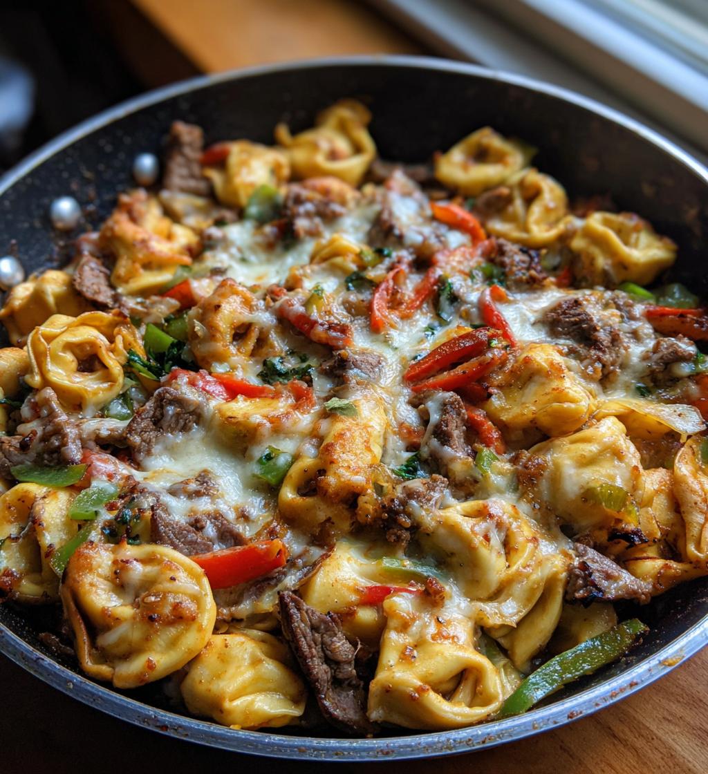 philly cheesesteak tortellini - detail 1