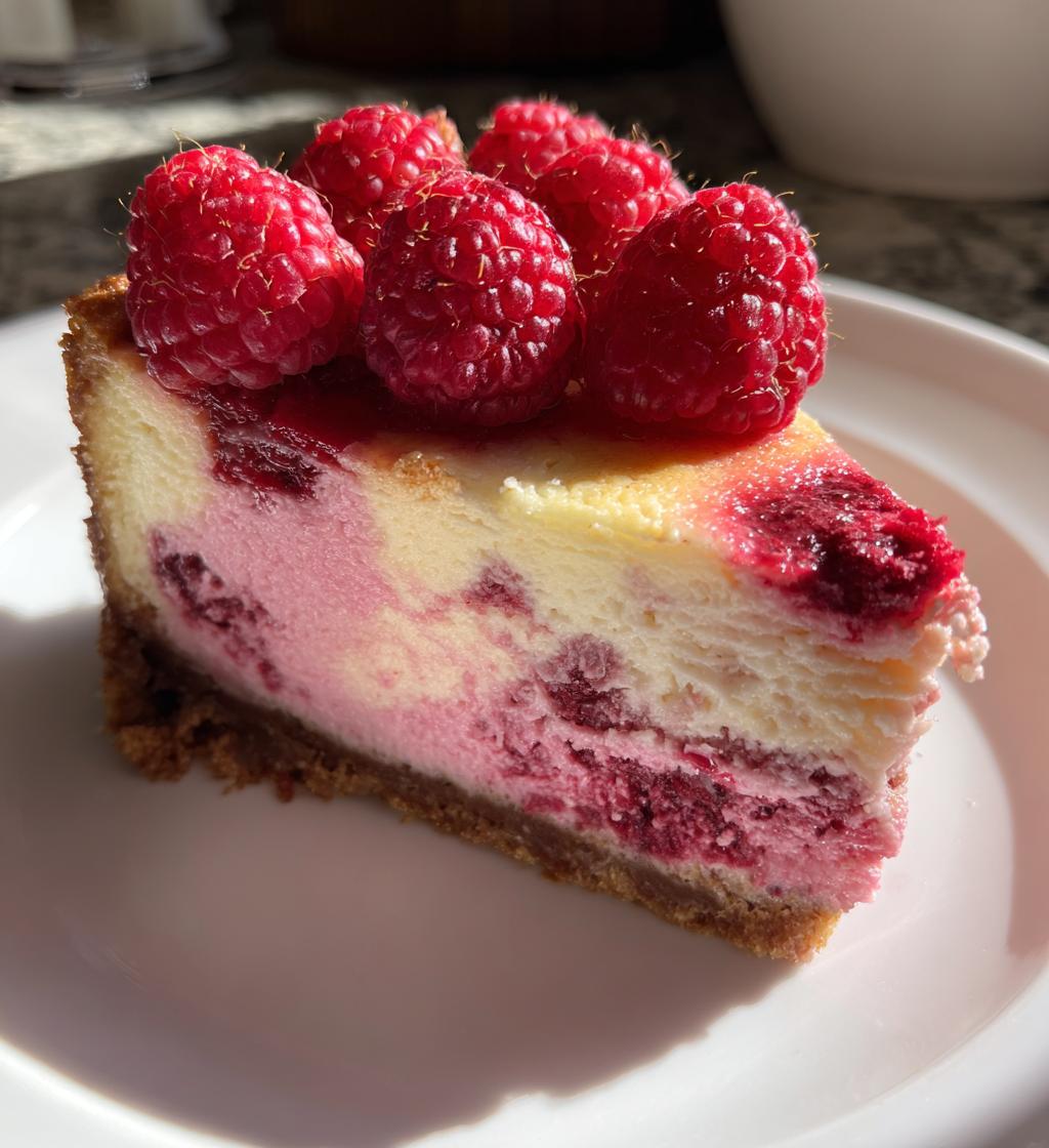 pink velvet raspberry cheesecake - detail 1