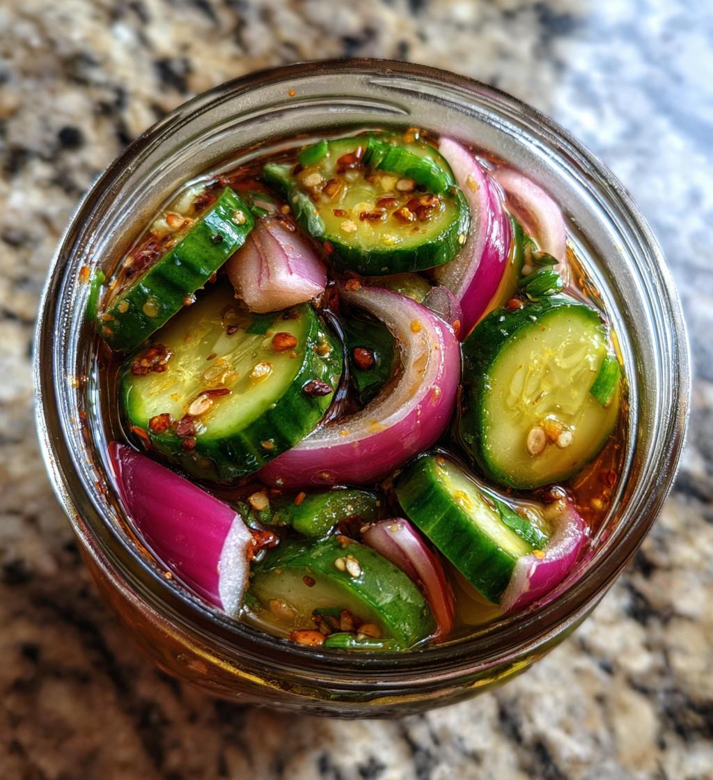 quick pickle cucumbers and onions recipe - detail 1