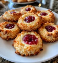 raspberry cheesecake thumbprint cookies