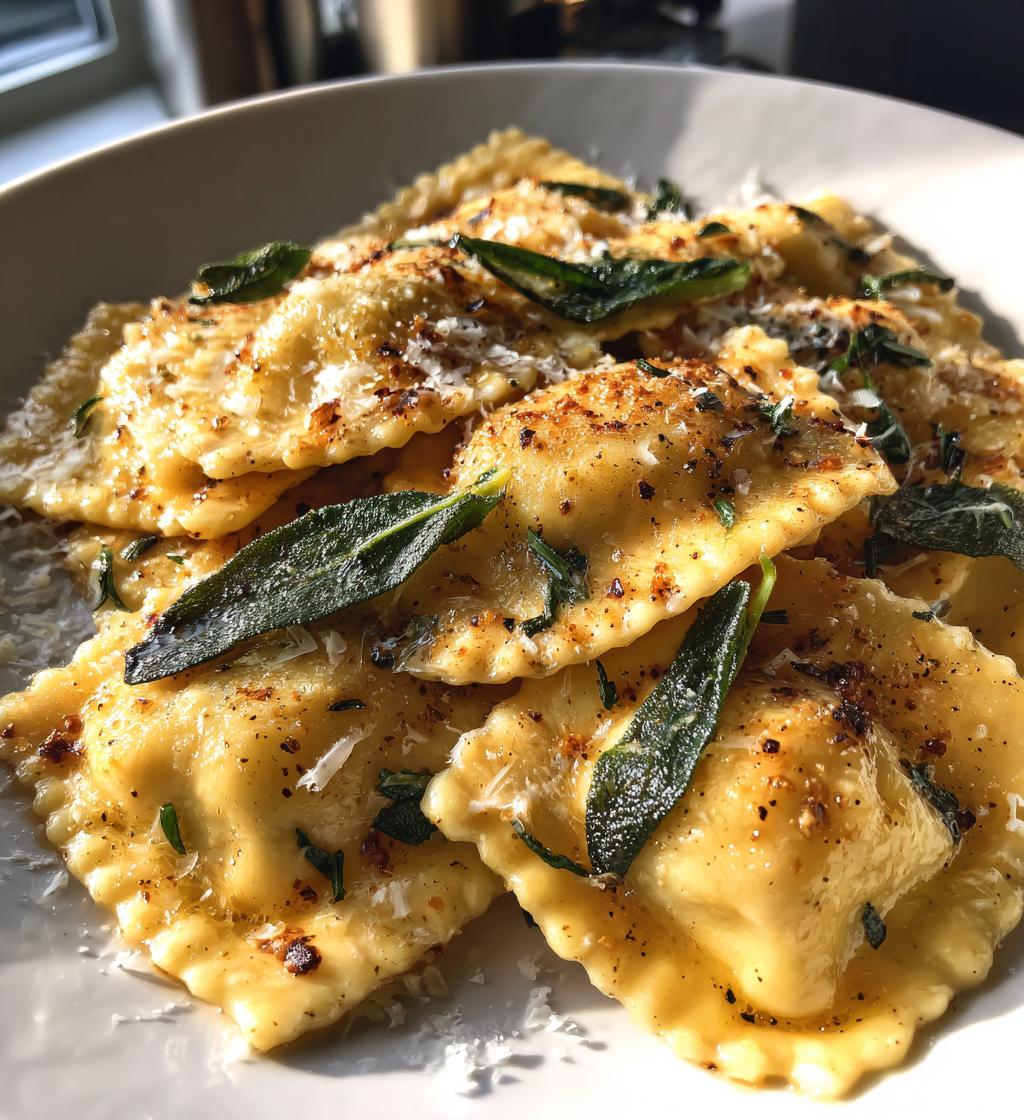 ravioli with brown butter and sage recipe