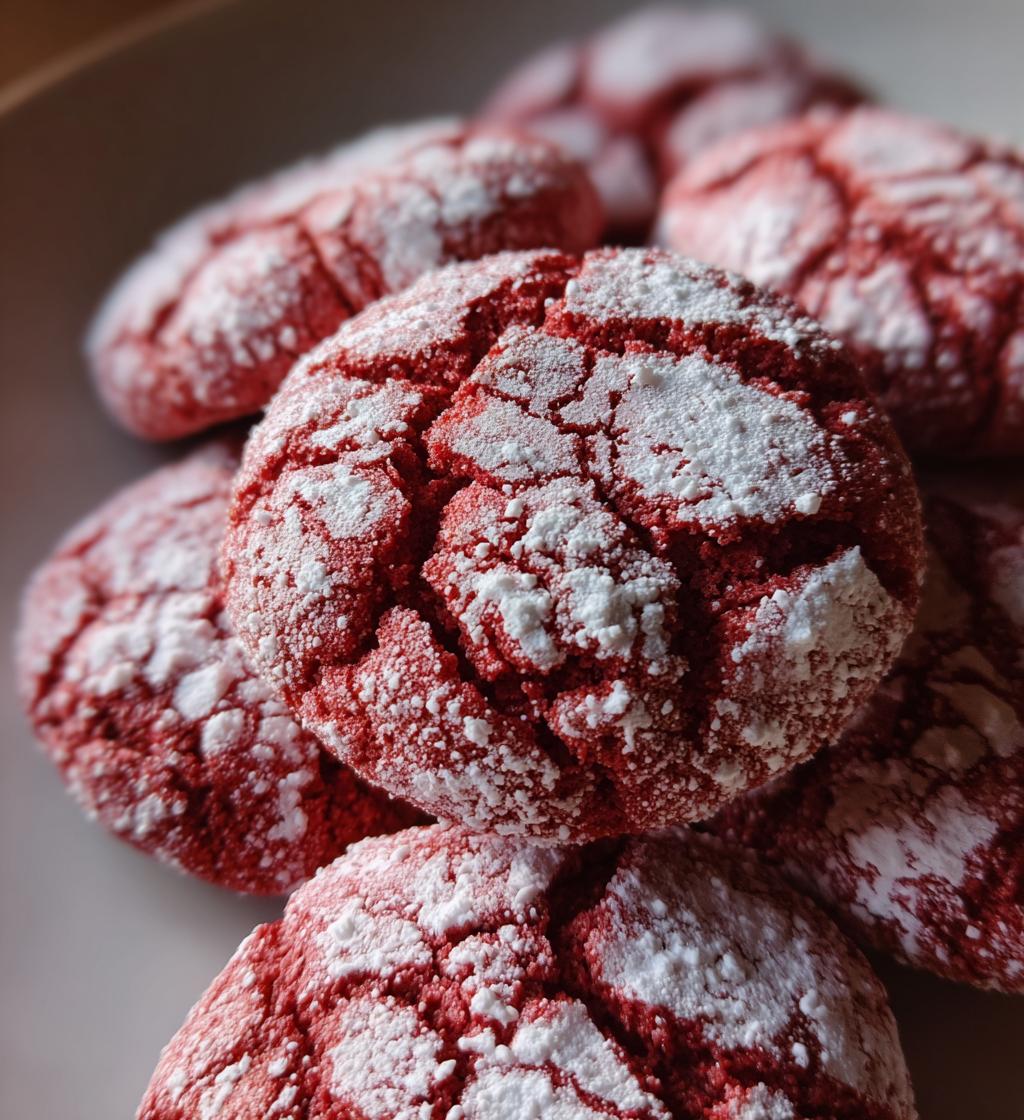 red velvet crinkle cookies recipe