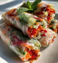 rice paper veggie rolls recipe fresh crunchy