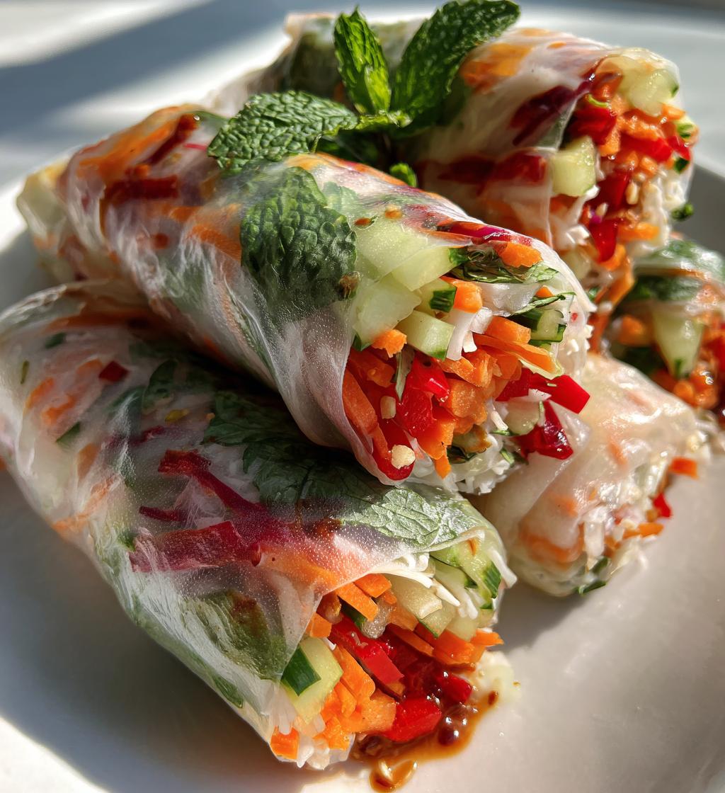 rice paper veggie rolls recipe fresh crunchy