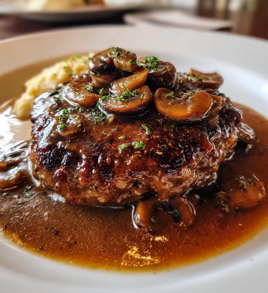 salisbury steak with mushroom gravy