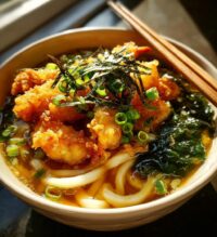shrimp tempura udon soup