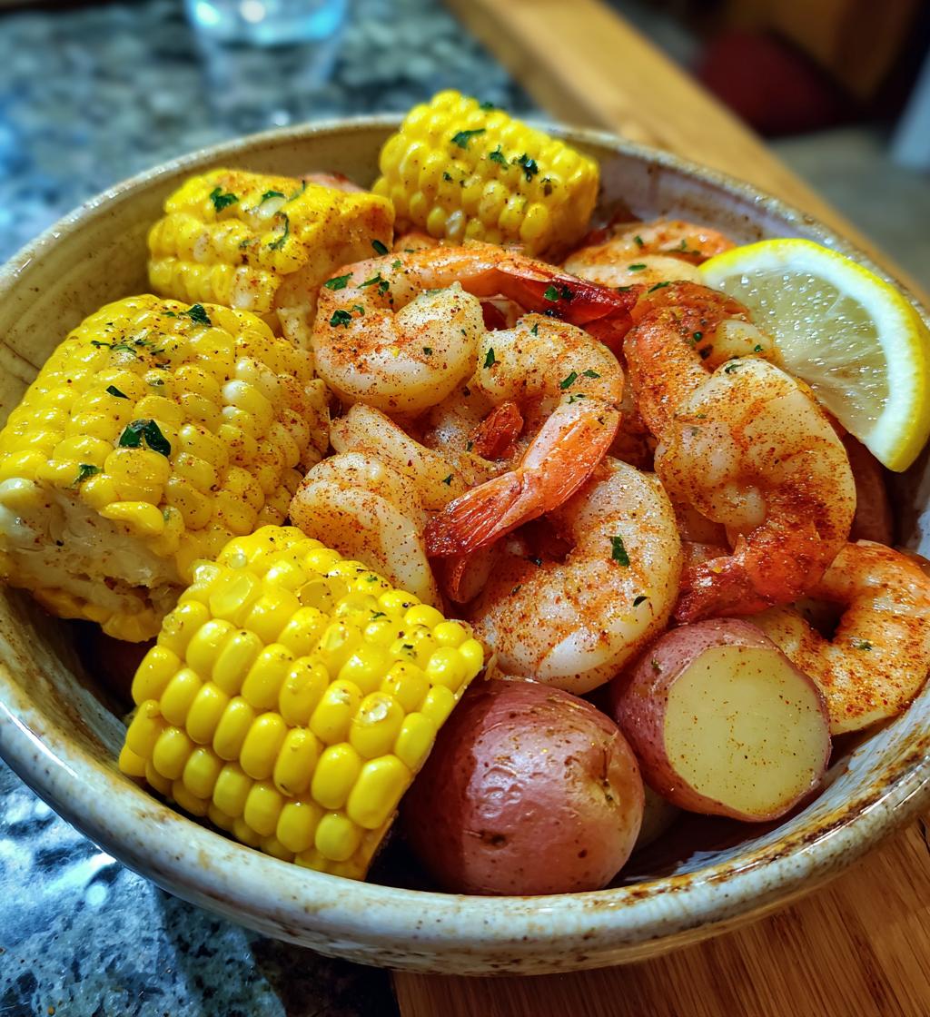 slow cooker southern shrimp boil - detail 1