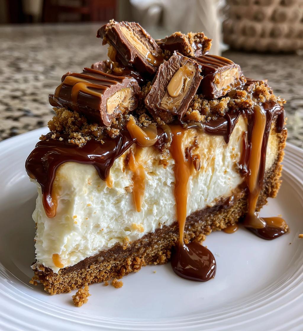 snickers cheesecake recipe easy steps - detail 1