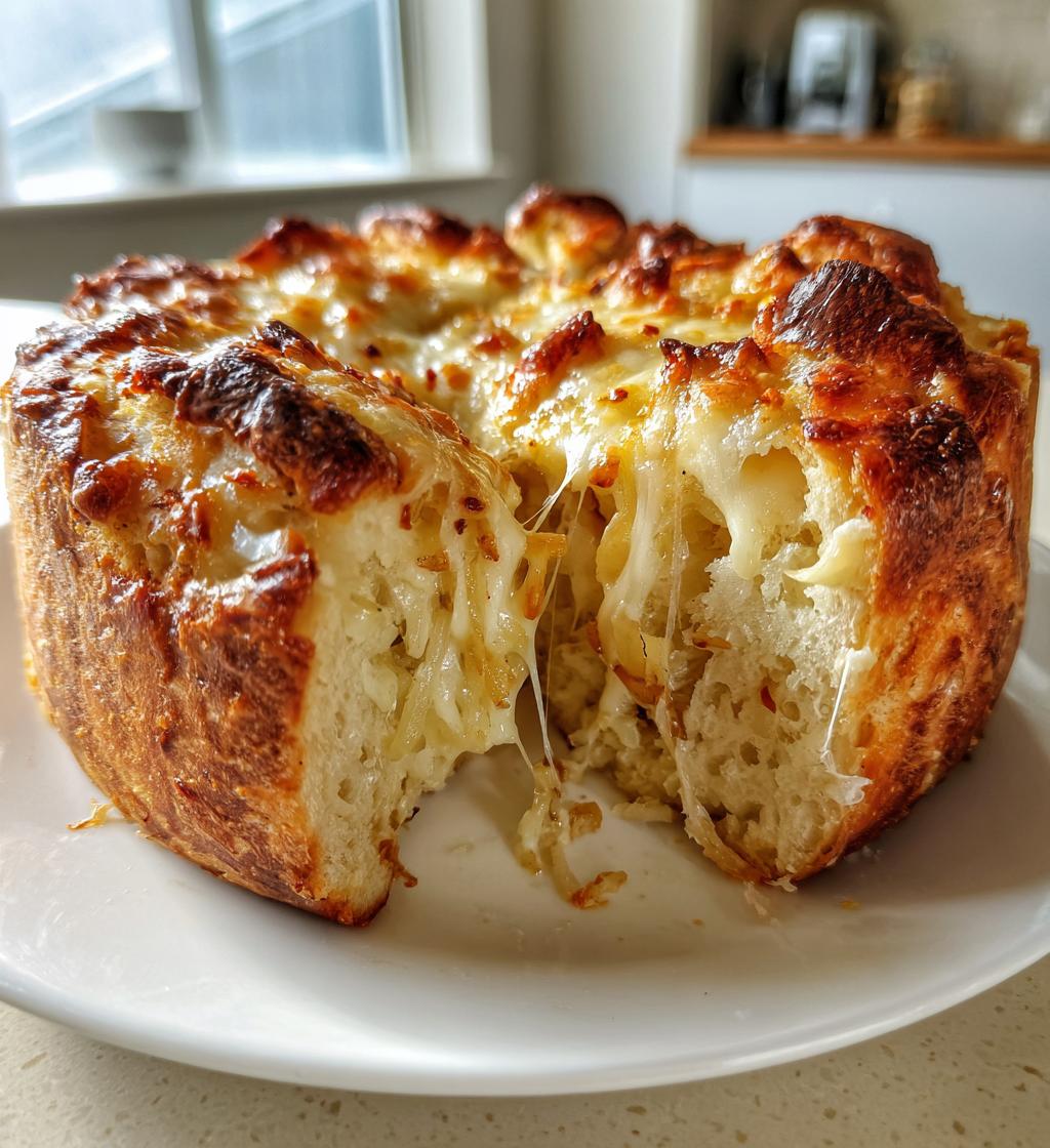 soft cheesy onion bread - detail 1