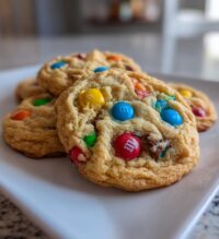 soft mm cookies recipe with colorful mms