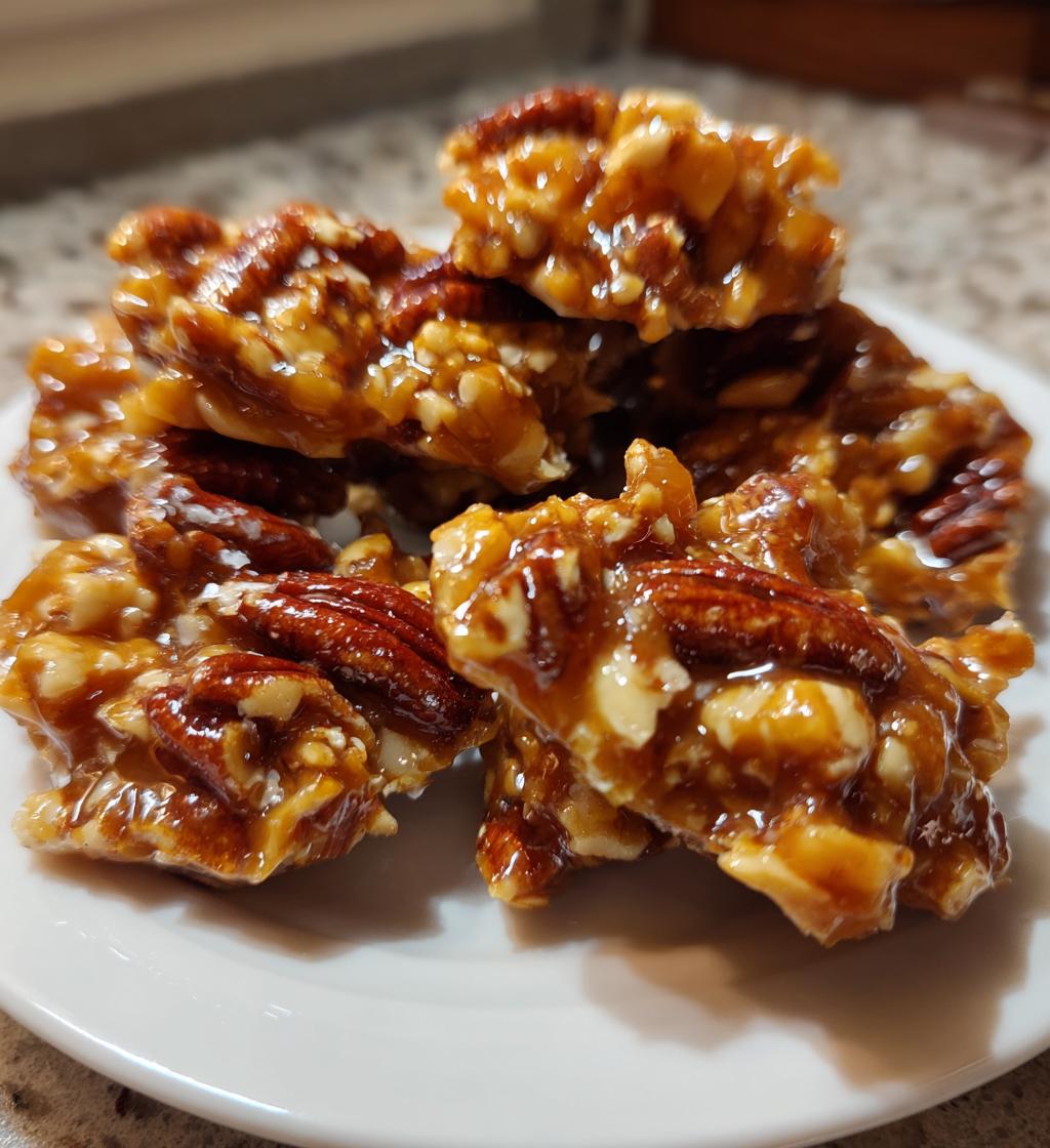 southern pecan praline clusters - detail 1