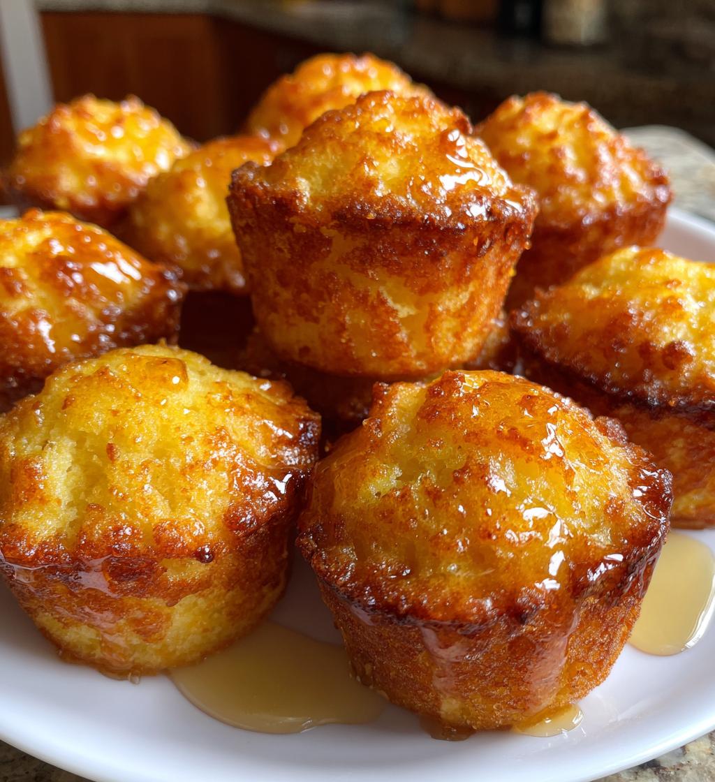 southern style honey butter cornbread poppers
