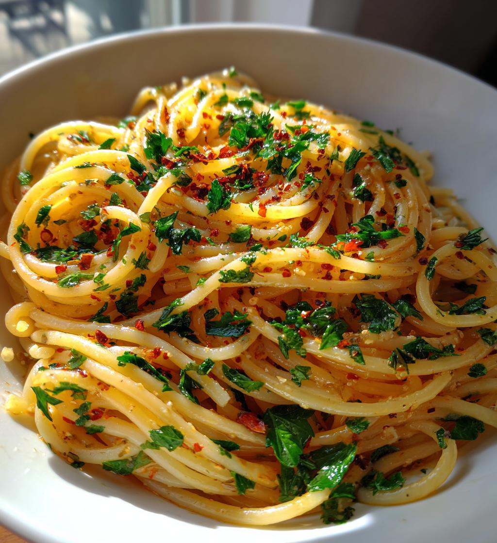 spaghetti aglio e olio recipe