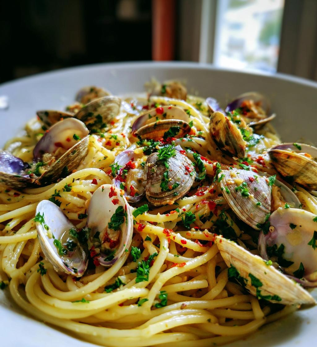 spaghetti with clams recipe - detail 1