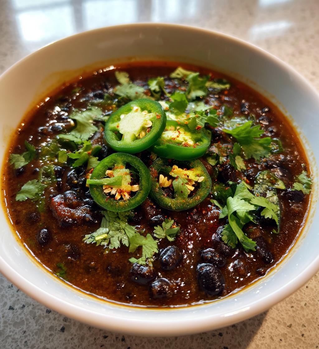 spicy black bean soup recipe easy - detail 1