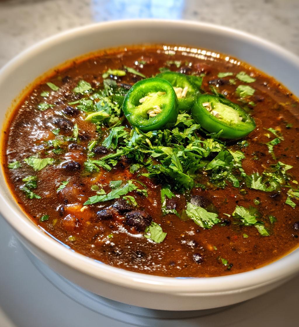 spicy black bean soup recipe easy