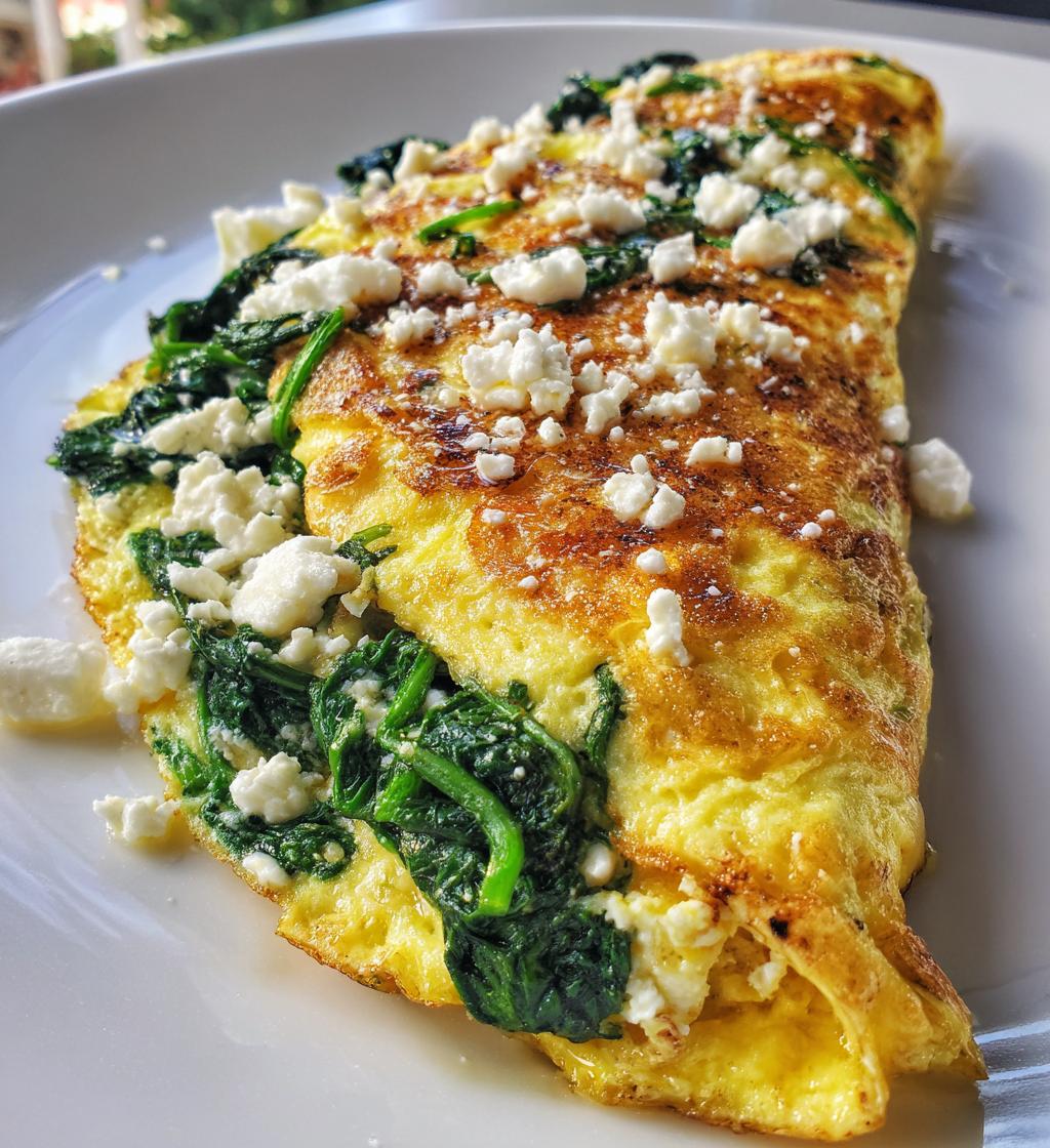 spinach and feta omelette recipe