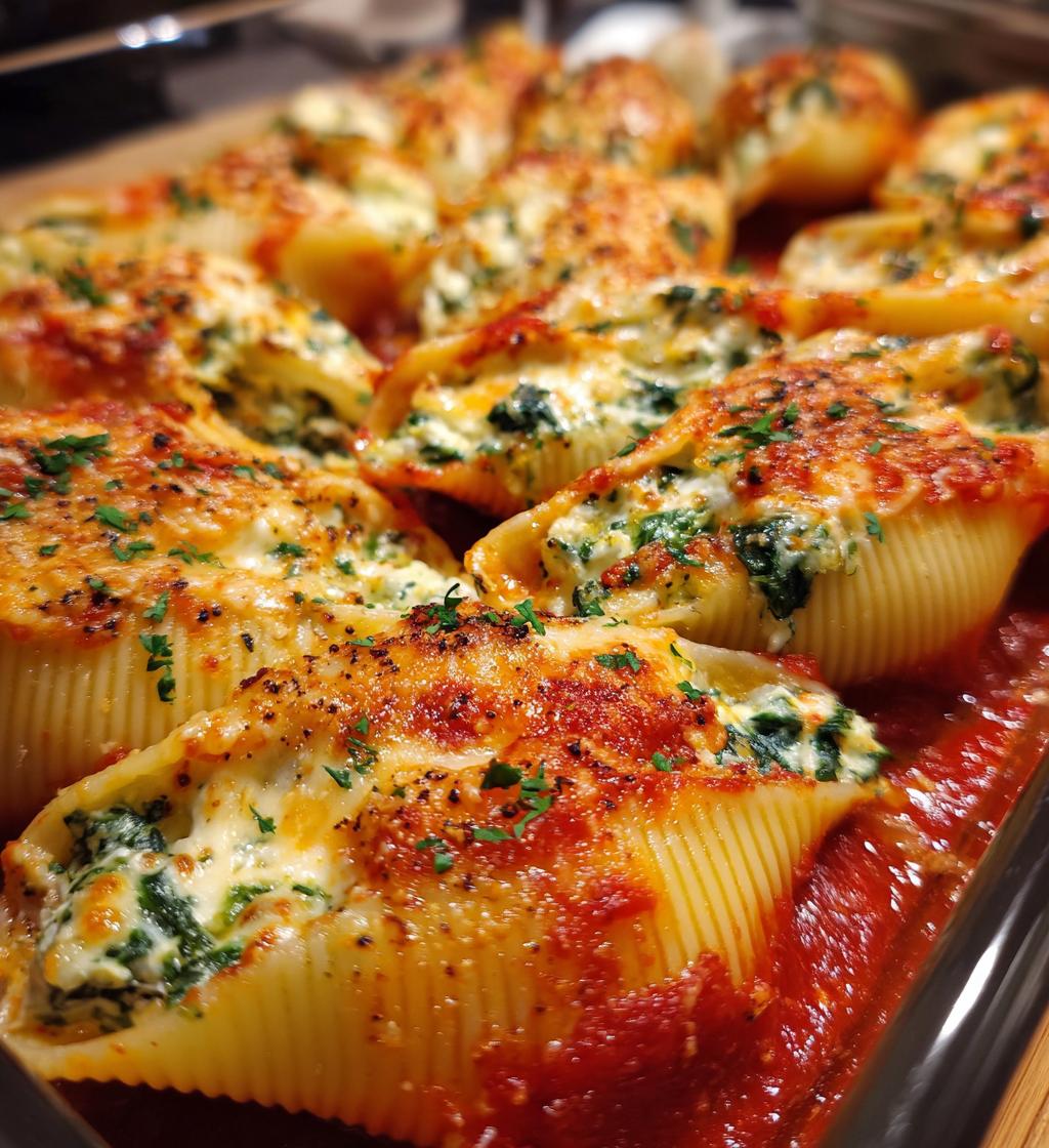 spinach ricotta stuffed shells recipe