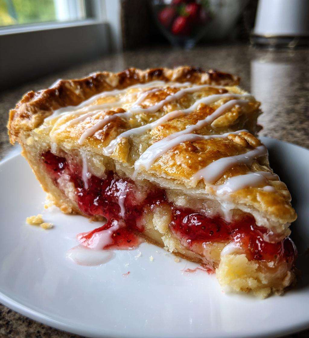 strawberry pop tart pie - detail 1