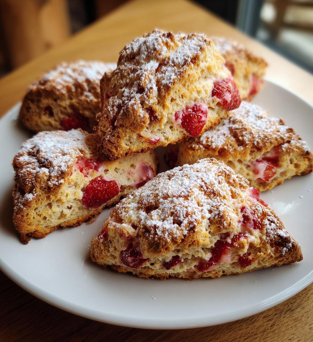strawberry scones - detail 1