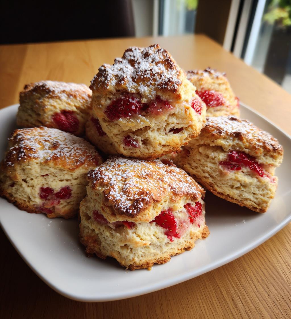 strawberry scones