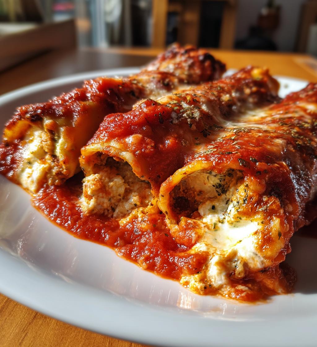 stuffed manicotti with marinara recipe - detail 1