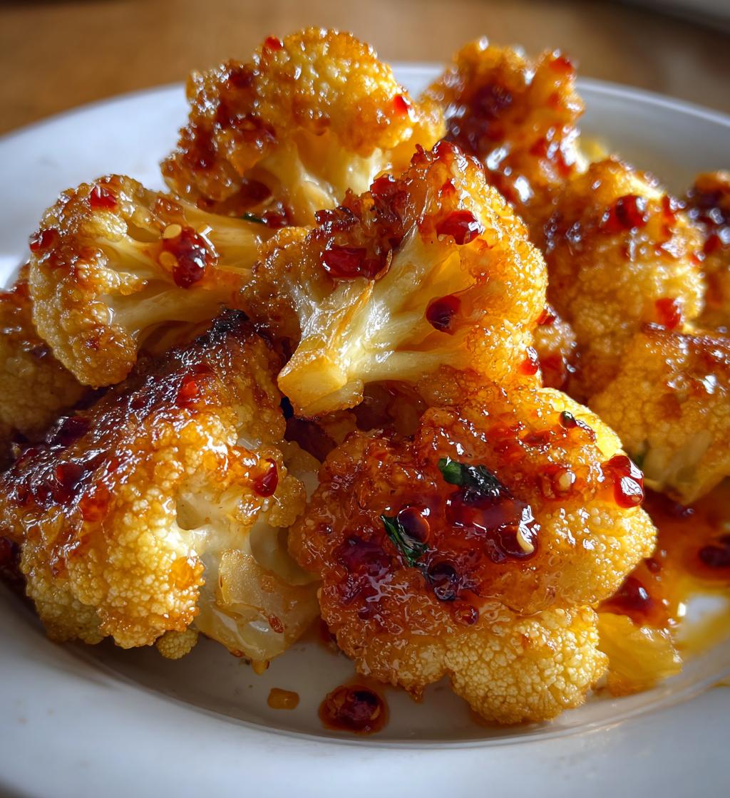 sweet and spicy baked cauliflower - detail 1
