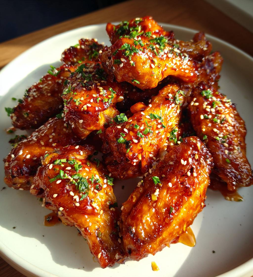sweet and spicy chicken wings