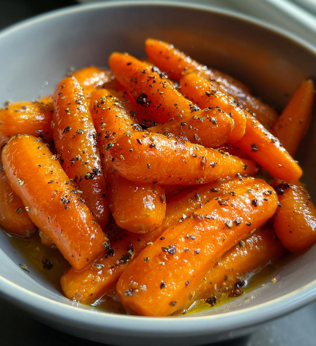 sweet honey glazed carrots - detail 1