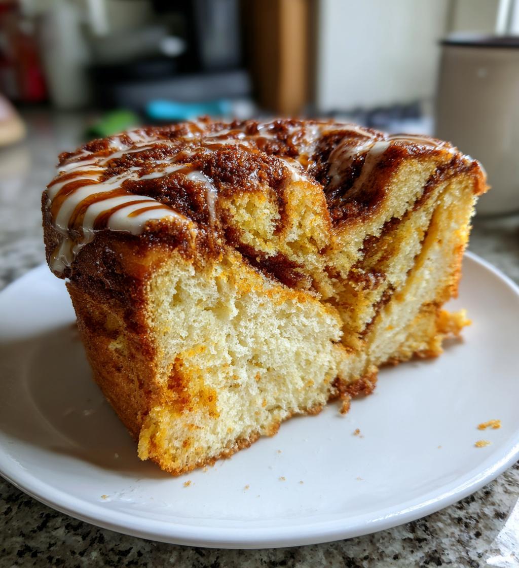 sweet potato cinnamon roll cake - detail 1