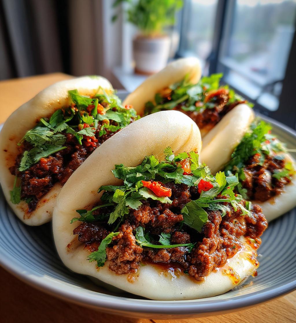 tender beef bao buns - detail 1