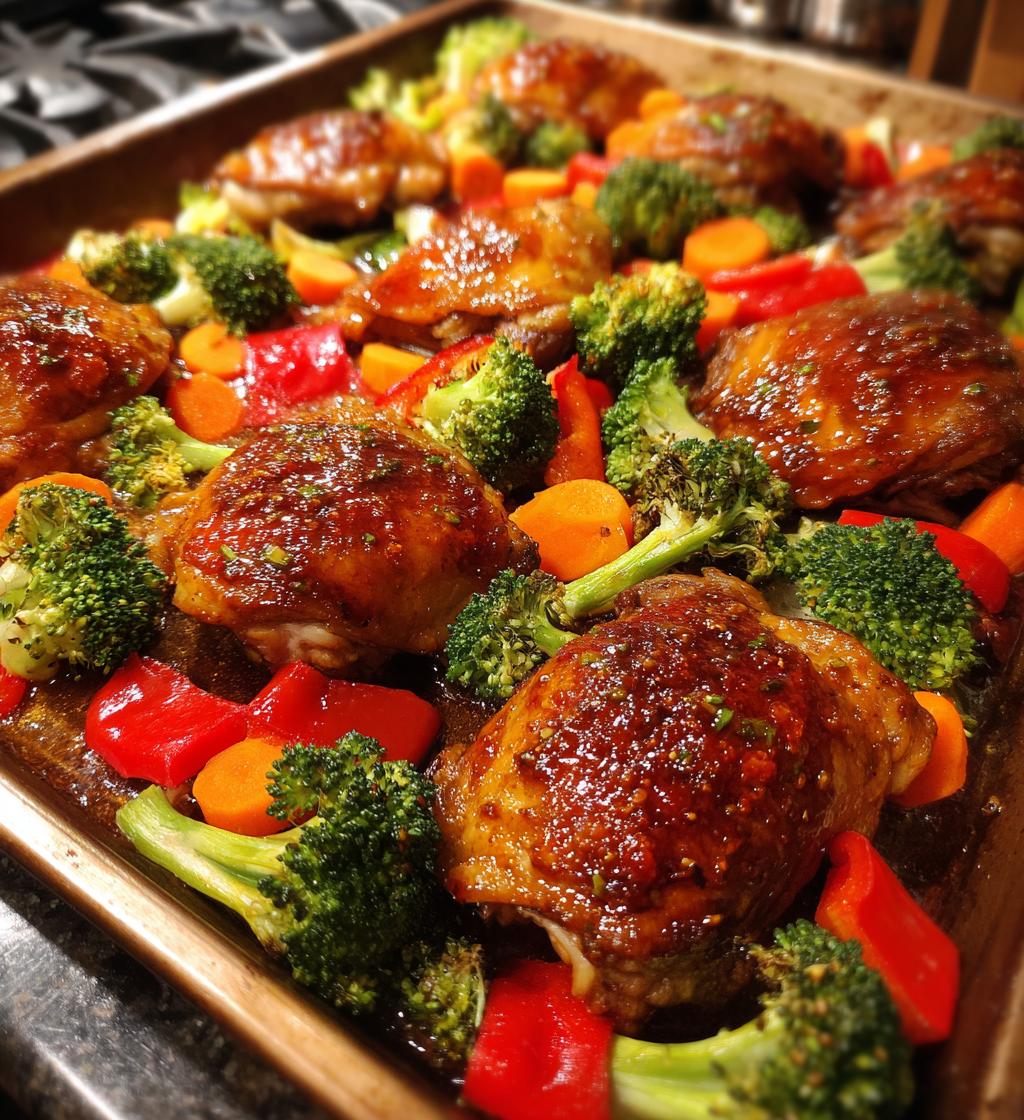 teriyaki chicken sheet pan supper
