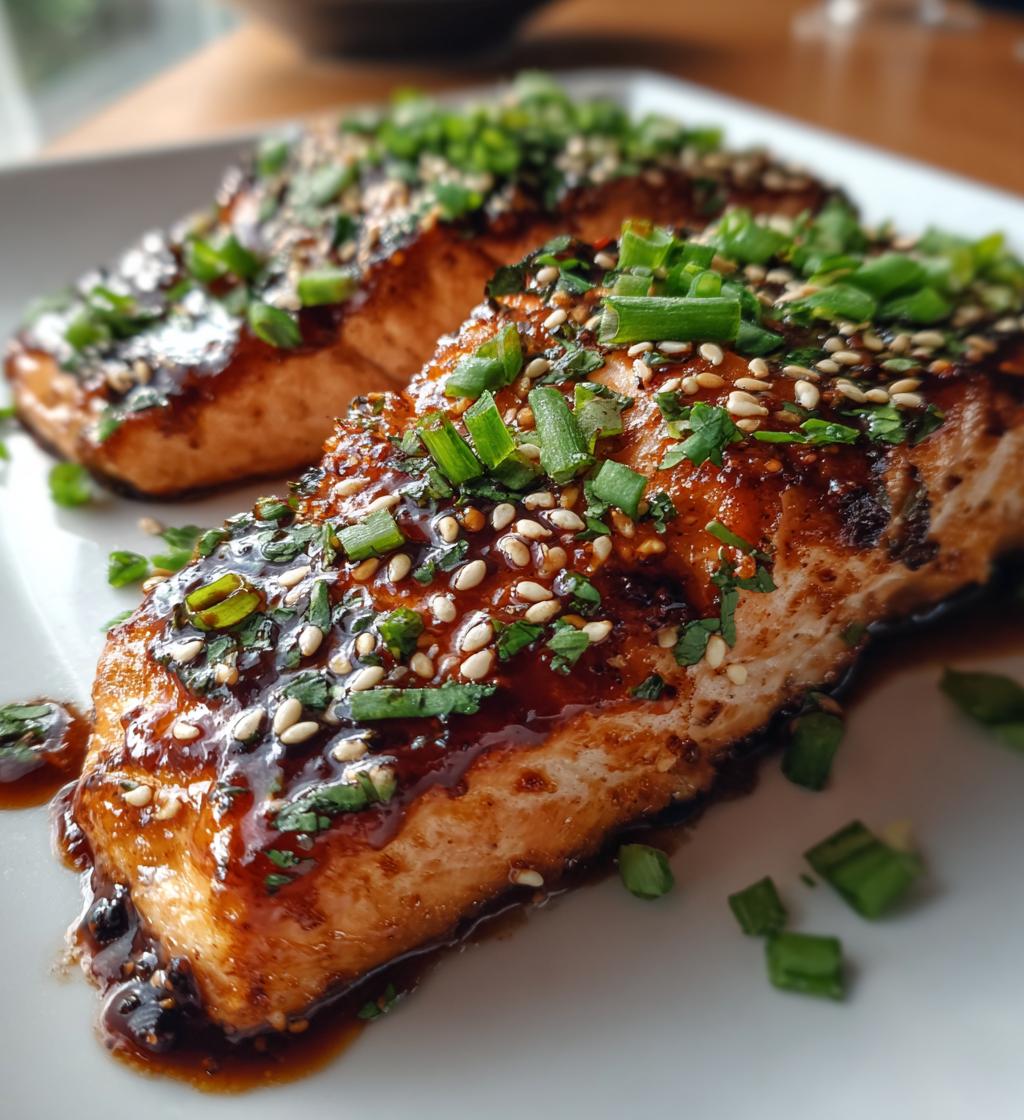 teriyaki glazed salmon recipe - detail 1