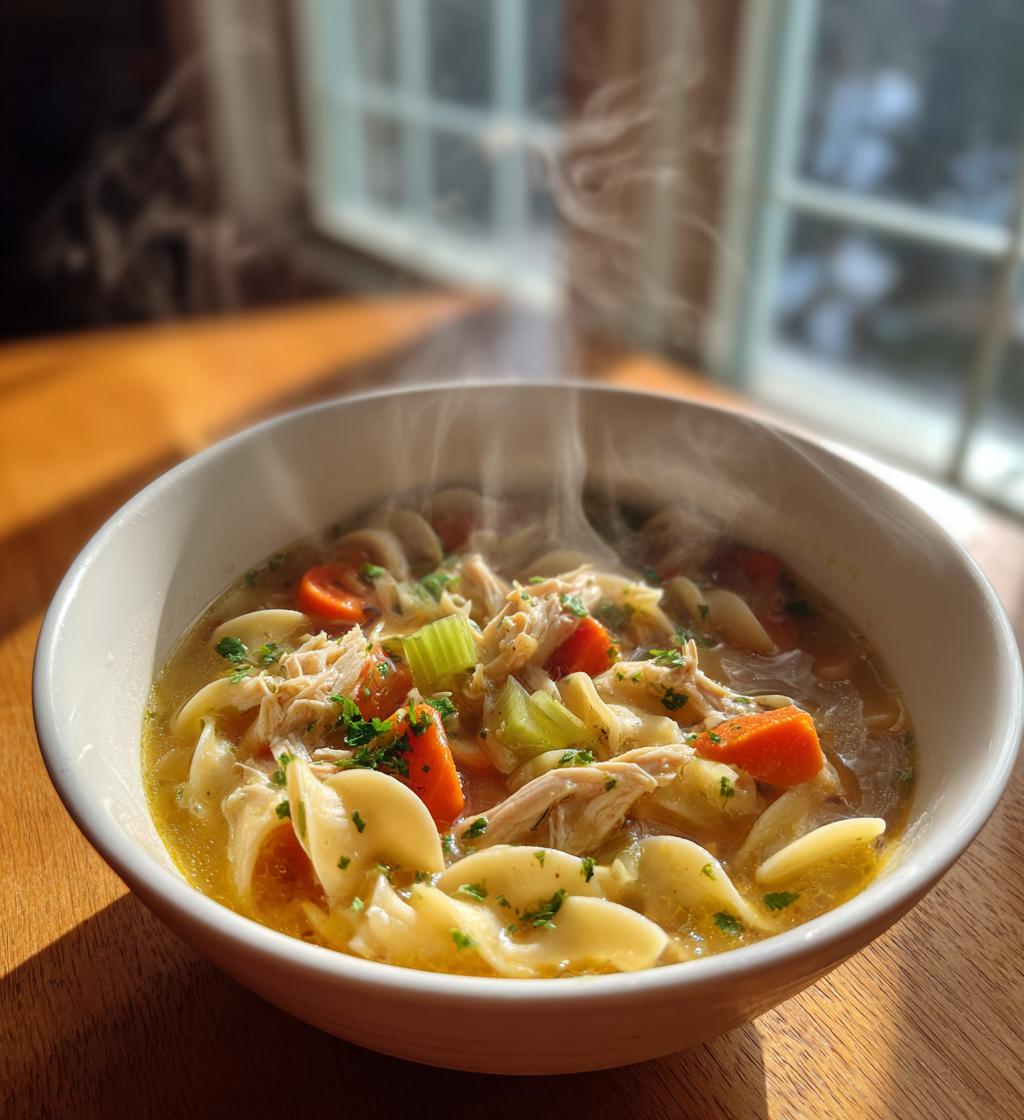 the coziest chicken noodle soup - detail 1