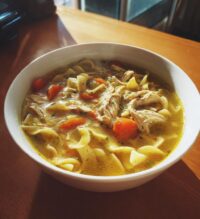 the coziest chicken noodle soup