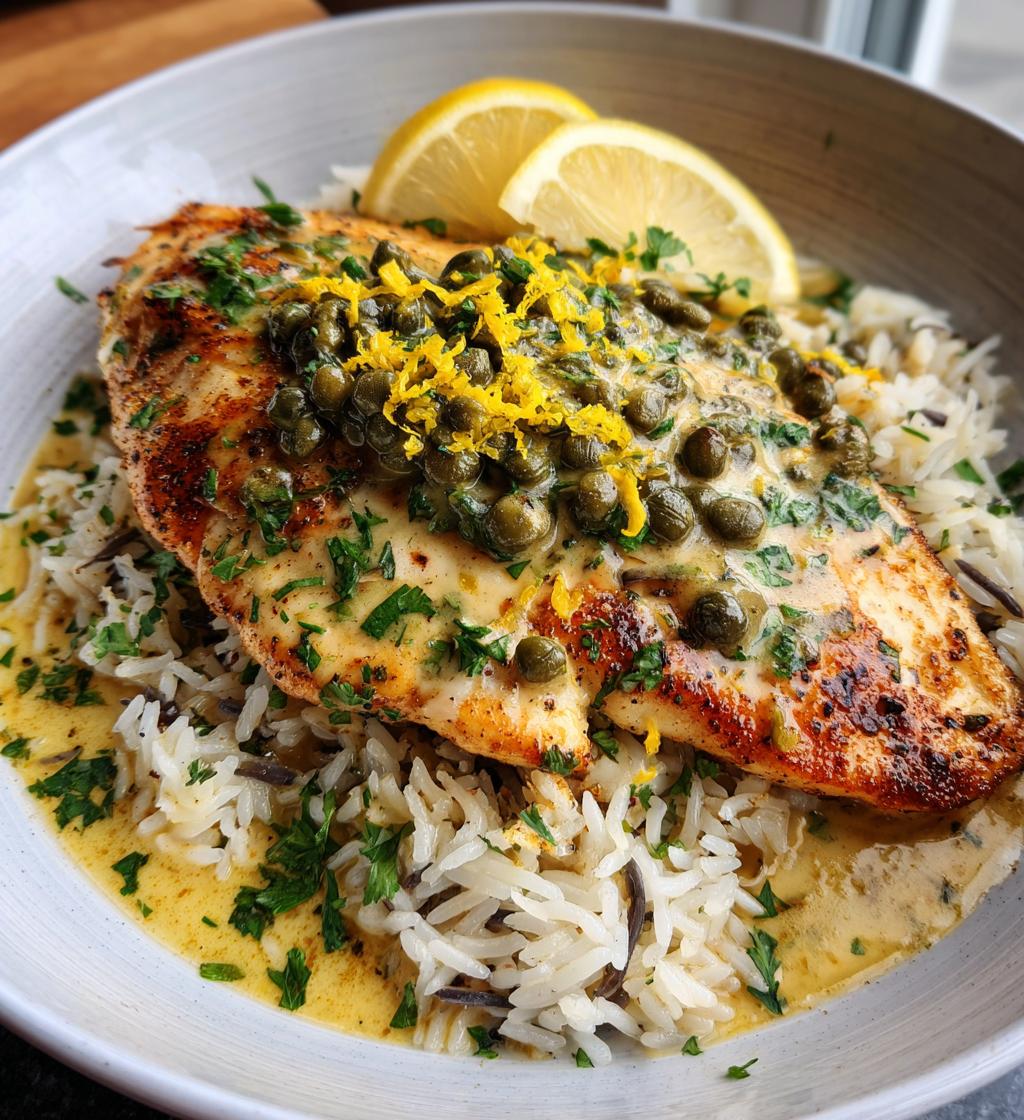 tilapia fillet lemon caper sauce wild rice recipe