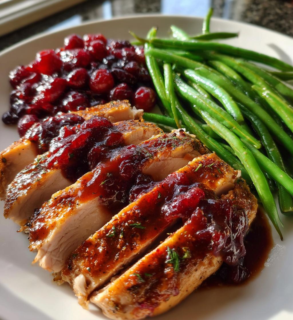 turkey breast cranberry orange sauce green beans recipe