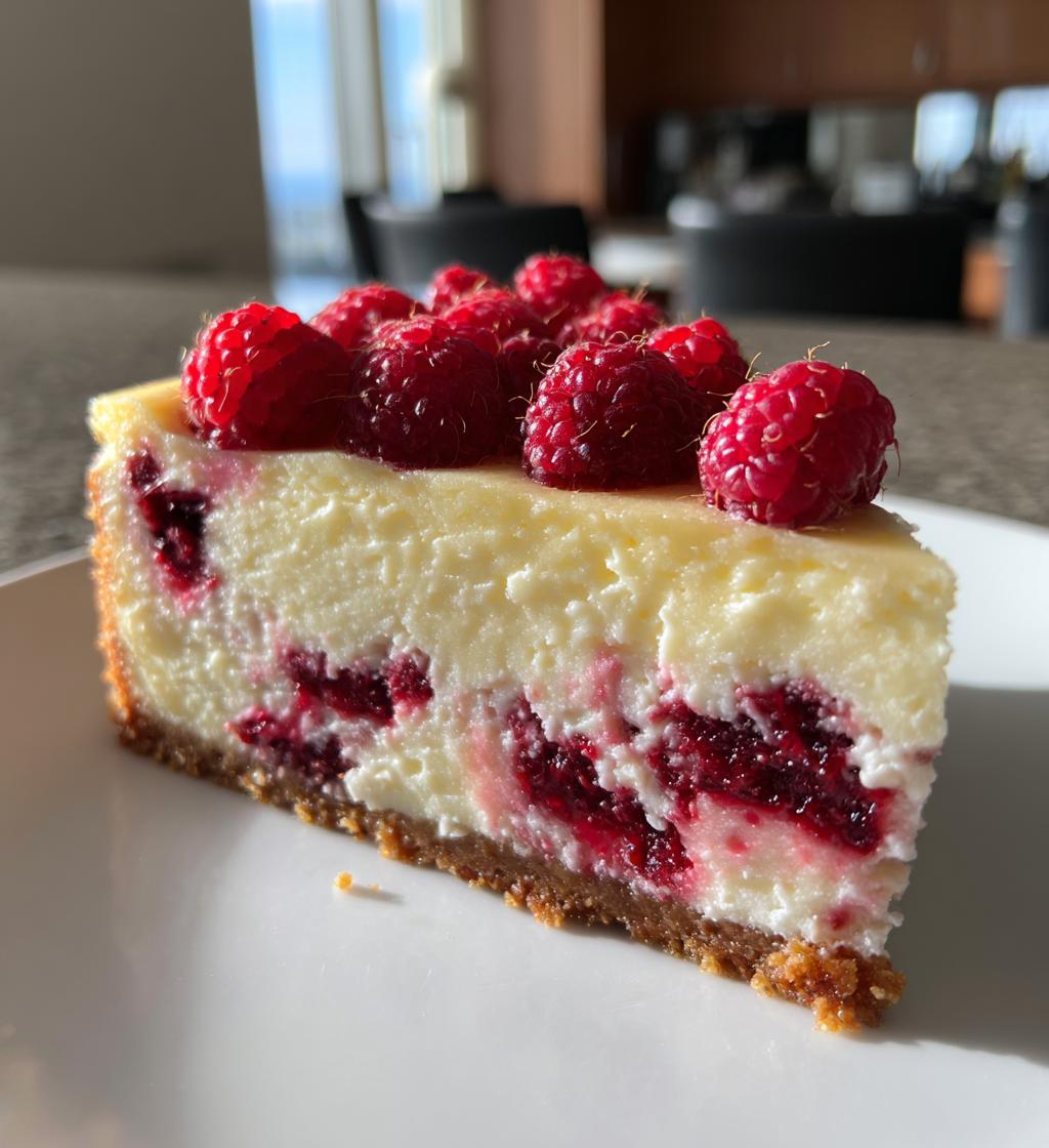 white chocolate raspberry cheesecake recipe - detail 1