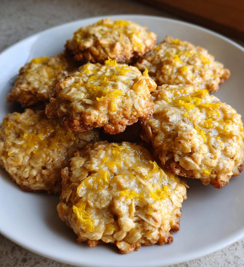 zesty lemon oatmeal no bake cookies