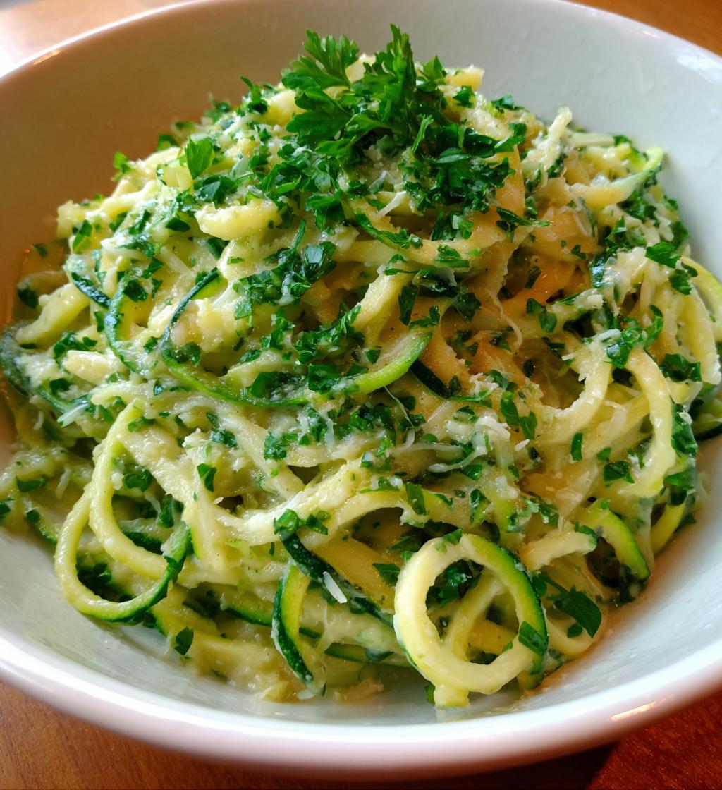 zucchini noodle alfredo low carb recipe
