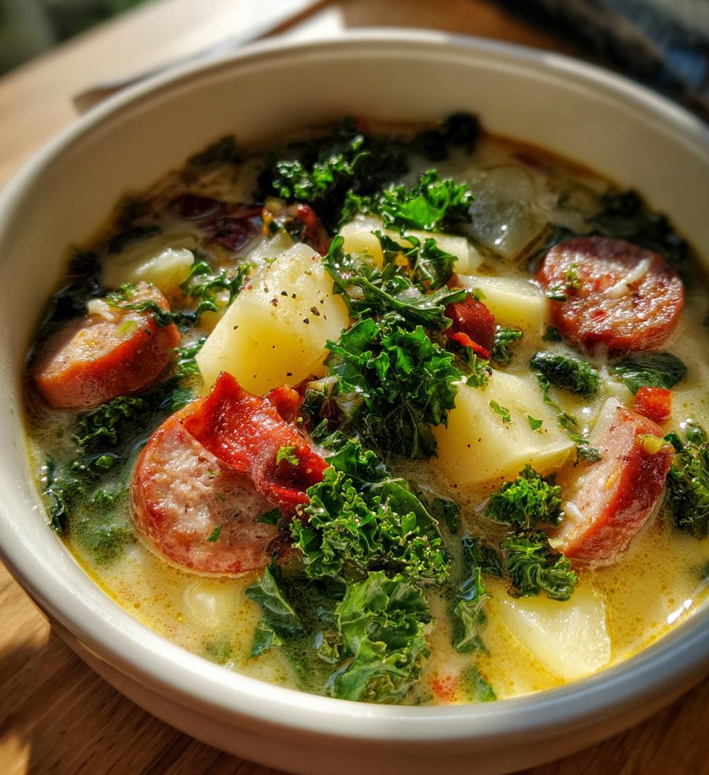 zuppa toscana sausage kale potato soup - detail 1