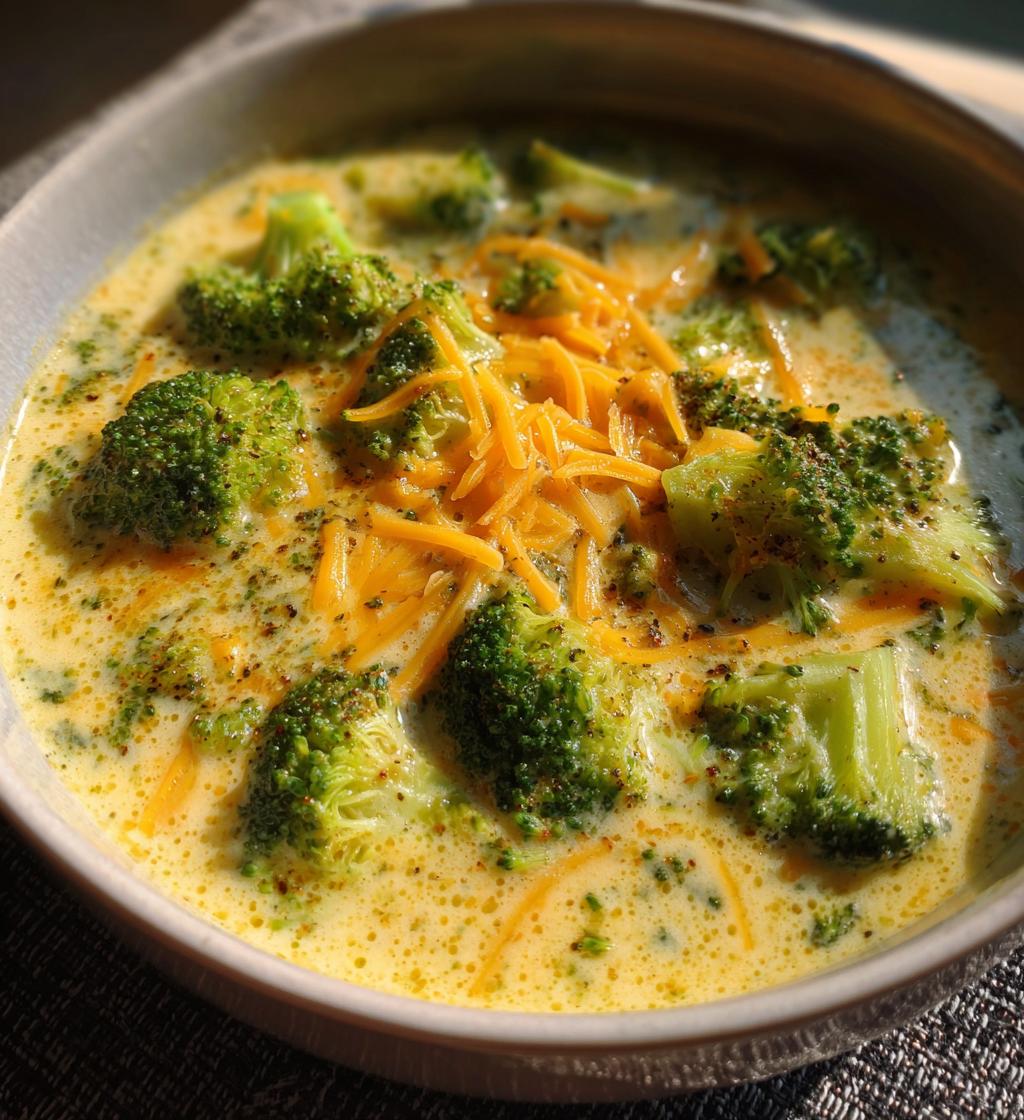 20 minute broccoli cheese soup