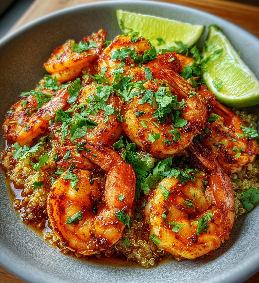 20 minute chili lime shrimp with quinoa - detail 1