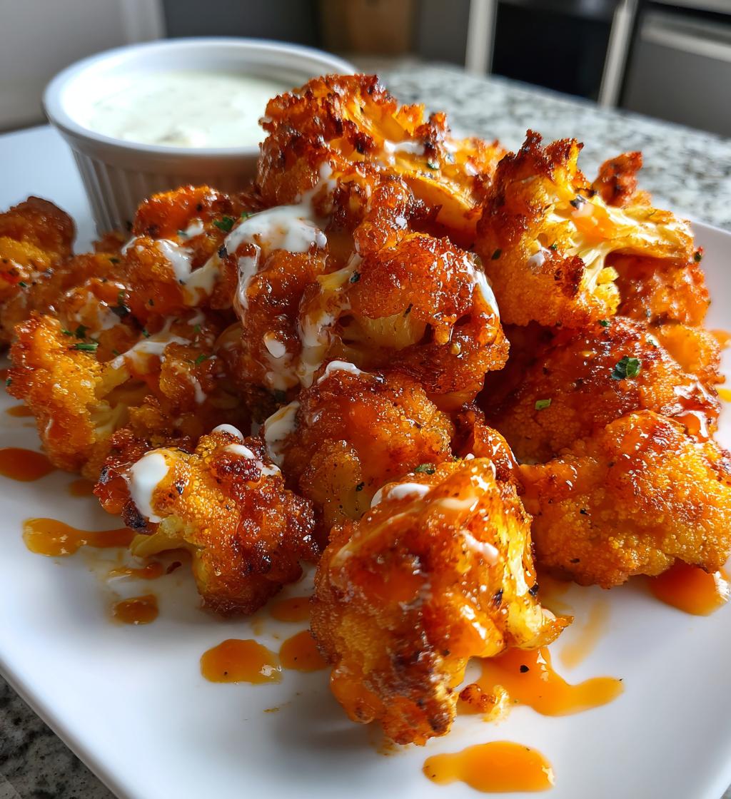 air fryer cauliflower buffalo wings