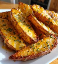 air fryer cheesy potato wedges