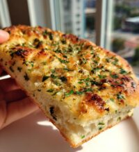 air fryer garlic flatbread